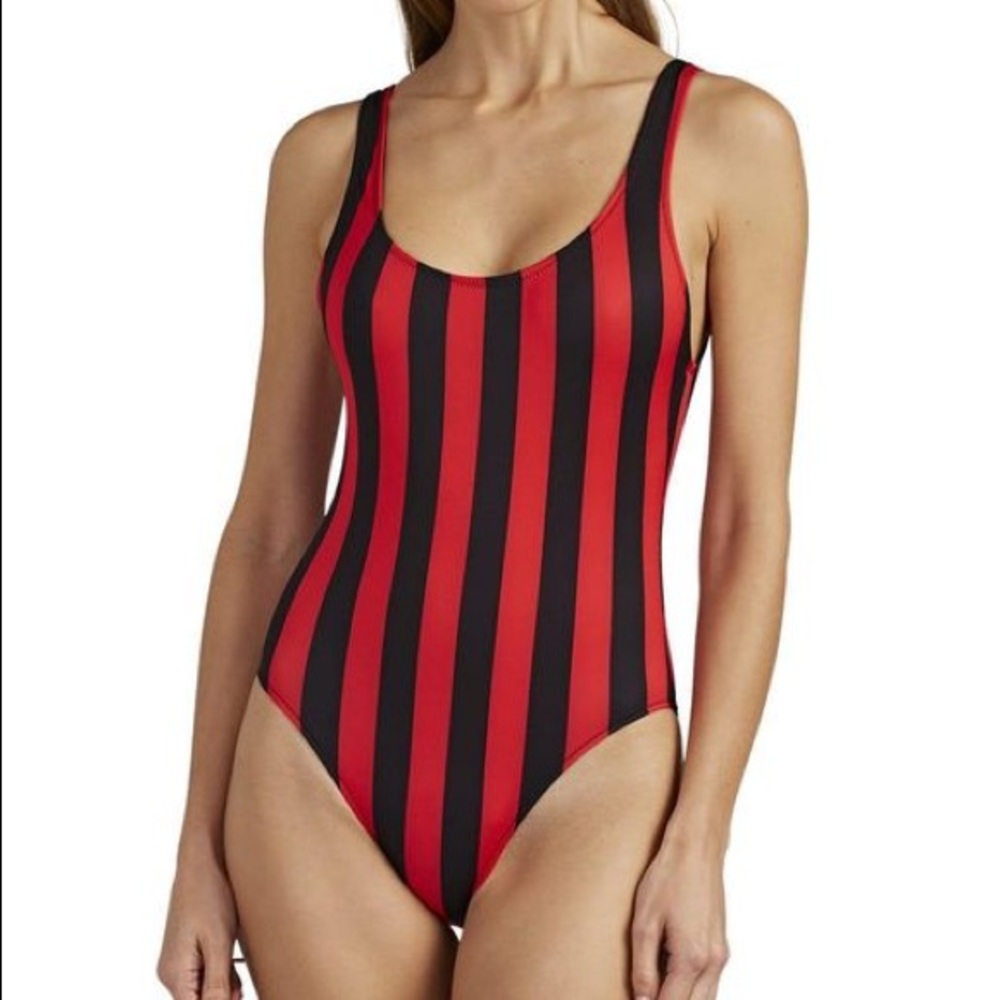 Solid & Striped new NWT red / black one piece XS